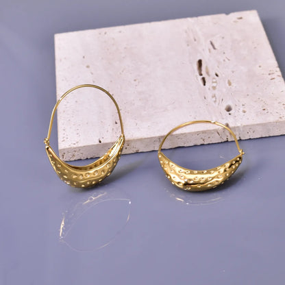 1 Pair Simple Style Commute Geometric 304 Stainless Steel Titanium Steel 18K Gold Plated Earrings