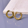 1 Pair Simple Style Commute Geometric 304 Stainless Steel Titanium Steel 18K Gold Plated Earrings