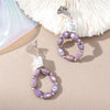 1 Pair Simple Style Commute Geometric Beaded Inlay Artificial Crystal Alloy Rhinestones Pearl Drop Earrings