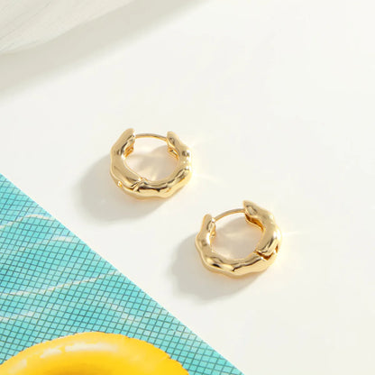 1 Pair Simple Style Commute Geometric Copper Gold Plated Ear Cuffs