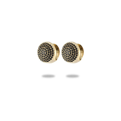 1 Pair Simple Style Commute Geometric Inlay 304 Stainless Steel Zircon 18K Gold Plated Earrings