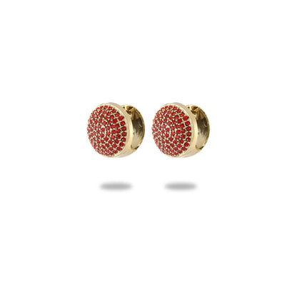 1 Pair Simple Style Commute Geometric Inlay 304 Stainless Steel Zircon 18K Gold Plated Earrings