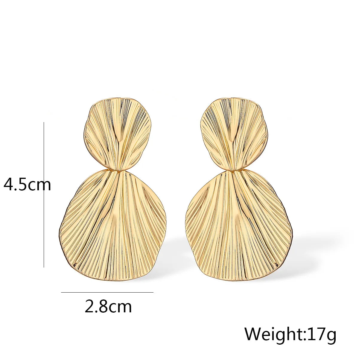 1 Pair Simple Style Commute Geometric Plating Copper 18k Gold Plated Drop Earrings