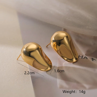 1 Pair Simple Style Commute Geometric Plating Copper 18k Gold Plated Ear Studs