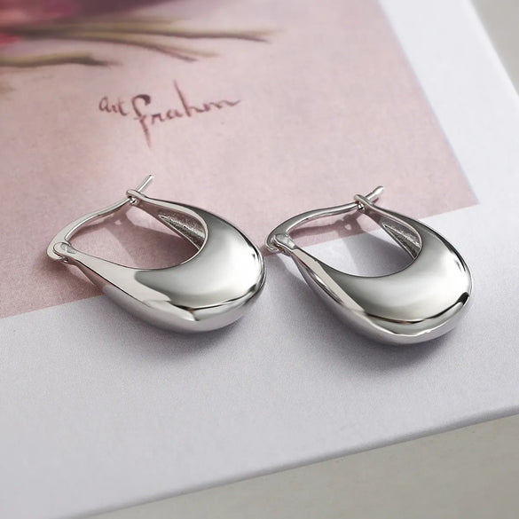 1 Pair Simple Style Commute Geometric Plating Copper 18k Gold Plated Earrings
