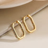 1 Pair Simple Style Commute Geometric Plating Inlay Copper Zircon 18k Gold Plated Earrings