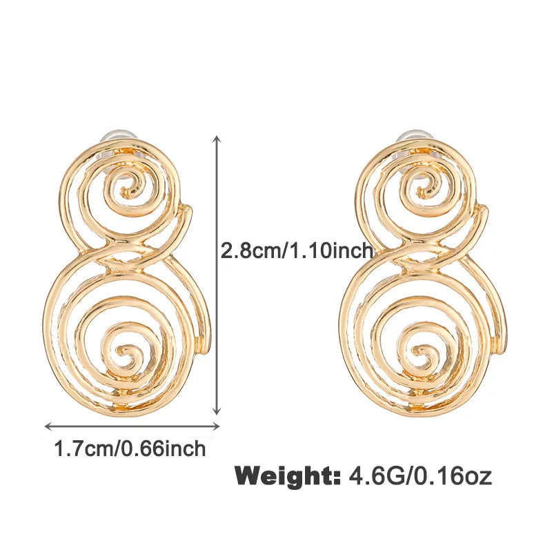 1 Pair Simple Style Commute Geometric Polishing Alloy Drop Earrings