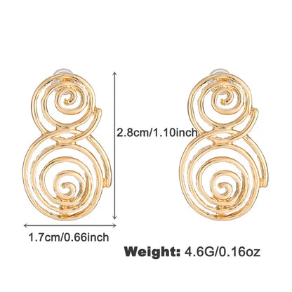 1 Pair Simple Style Commute Geometric Polishing Alloy Drop Earrings