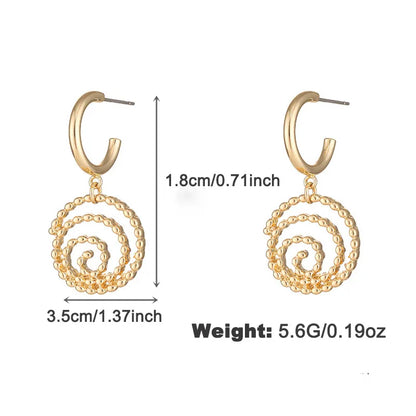 1 Pair Simple Style Commute Geometric Polishing Alloy Drop Earrings