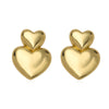 1 Pair Simple Style Commute Heart Shape Copper 18K Gold Plated Ear Studs