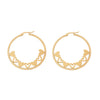 1 Pair Simple Style Commute Heart Shape Flower Butterfly Hollow Out 304 Stainless Steel 18K Gold Plated Earrings