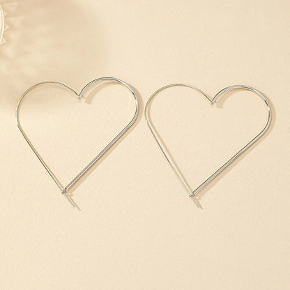 1 Pair Simple Style Commute Heart Shape Plating Alloy Gold Plated Earrings