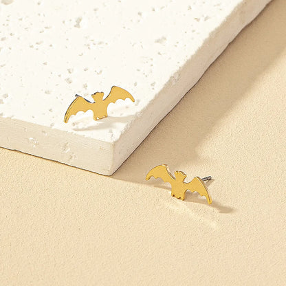 1 Pair Simple Style Commute Korean Style Bat Plating Alloy Ear Studs