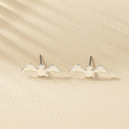 1 Pair Simple Style Commute Korean Style Bat Plating Alloy Ear Studs