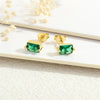 1 Pair Simple Style Commute Leaves Plating Inlay Copper Zircon 18K Gold Plated Ear Studs