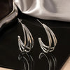 1 Pair Simple Style Commute Lines Plating Alloy 14k Gold Plated Silver Plated Ear Studs