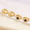 1 Pair Simple Style Commute Pentagram 304 Stainless Steel 316 Stainless Steel  Rhinestones 18K Gold Plated Earrings