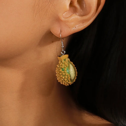 1 Pair Simple Style Commute Plant Alloy Plastic Drop Earrings