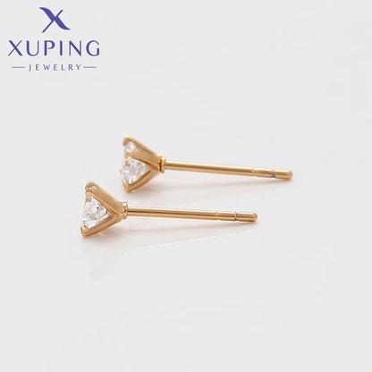 1 Pair Simple Style Commute Round Plating Inlay Copper Artificial Gemstones 18K Gold Plated Ear Studs