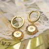 1 Pair Simple Style Commute Round Plating Inlay Copper Zircon 18k Gold Plated Drop Earrings