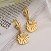 1 Pair Simple Style Commute Round Plating Inlay Copper Zircon 18k Gold Plated Drop Earrings