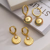 1 Pair Simple Style Commute Round Plating Inlay Copper Zircon 18k Gold Plated Drop Earrings