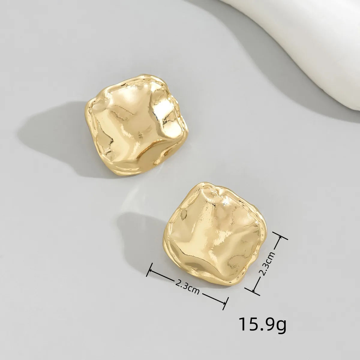 1 Pair Simple Style Commute Solid Color Plating Alloy Iron Ear Studs