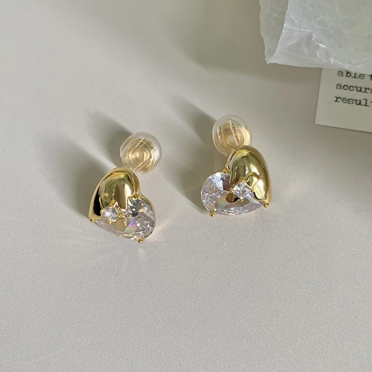 1 Pair Simple Style Commute Solid Color Plating Inlay Copper Zircon 18K Gold Plated Ear Studs