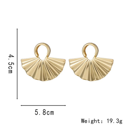 1 Pair Simple Style Commute Solid Color Plating Metal Gold Plated Ear Studs