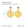 1 Pair Simple Style Commute Solid Color Plating Titanium Steel Gold Plated Drop Earrings