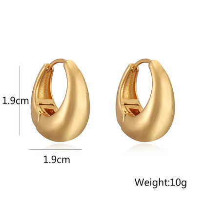 1 Pair Simple Style Commute Square Solid Color Plating Copper 18k Gold Plated Earrings