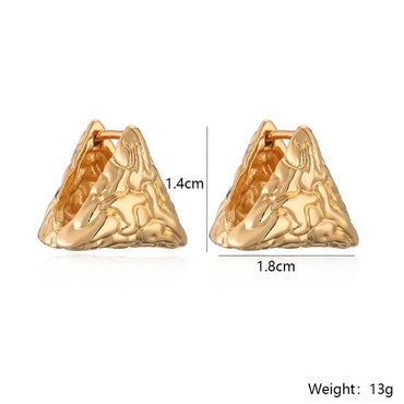 1 Pair Simple Style Commute Triangle Plating Copper 18k Gold Plated Earrings