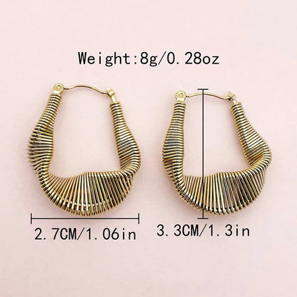 1 Pair Simple Style Commute U Shape Plating 304 Stainless Steel 14K Gold Plated Earrings