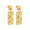 1 Pair Simple Style Commute U Shape Rectangle Polishing Plating Stainless Steel 18k Gold Plated Drop Earrings