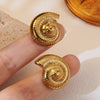 1 Pair Simple Style Conch Plating 304 Stainless Steel 18K Gold Plated Ear Studs