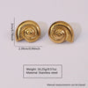 1 Pair Simple Style Conch Plating 304 Stainless Steel 18K Gold Plated Ear Studs
