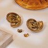 1 Pair Simple Style Conch Plating 304 Stainless Steel 18K Gold Plated Ear Studs