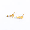 1 Pair Simple Style Constellation Plating 304 Stainless Steel Rhinestones 18K Gold Plated Ear Studs