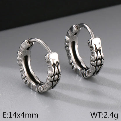 1 Pair Simple Style Cross 304 Stainless Steel Earrings