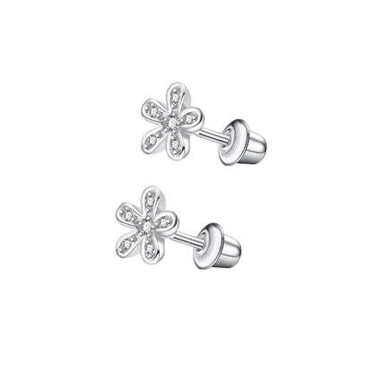 1 Pair Simple Style Cross Star Butterfly Plating Inlay Stainless Steel Zircon Ear Studs