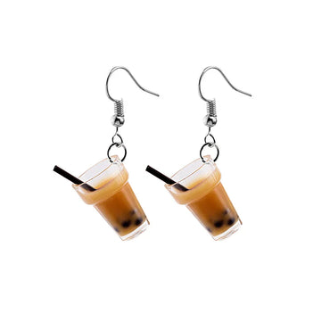 1 Pair Simple Style Cup Plastic Resin Women'S Drop Earrings