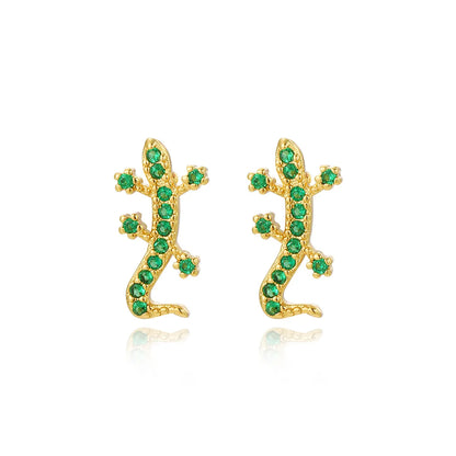 1 Pair Simple Style Dragonfly Plating Inlay Brass Zircon Gold Plated Earrings