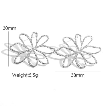 1 Pair Simple Style Flower 304 Stainless Steel Ear Studs