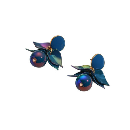 1 Pair Simple Style Flower 304 Stainless Steel Resin Drop Earrings