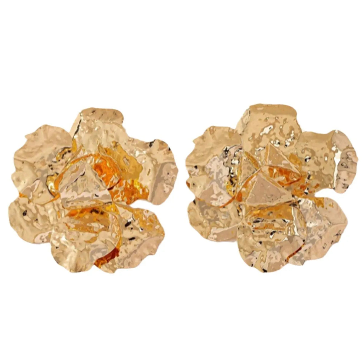 1 Pair Simple Style Flower Alloy Ear Studs