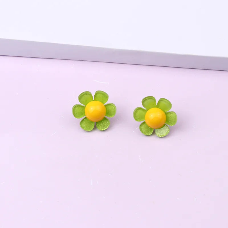 1 Pair Simple Style Flower Arylic Women'S Earrings