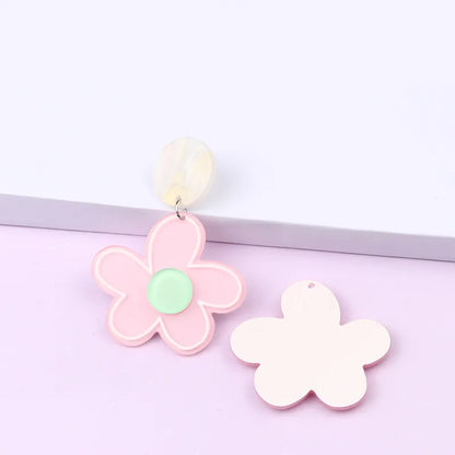 1 Pair Simple Style Flower Arylic Women'S Earrings