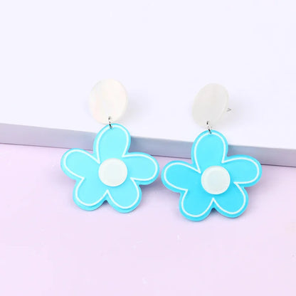 1 Pair Simple Style Flower Arylic Women'S Earrings