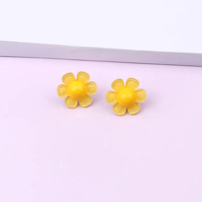 1 Pair Simple Style Flower Arylic Women'S Earrings