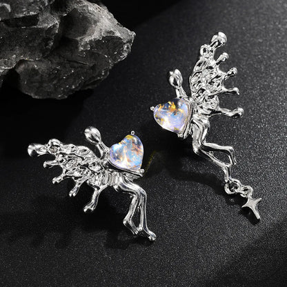 1 Pair Simple Style Flower Butterfly Inlay Alloy Resin Ear Studs